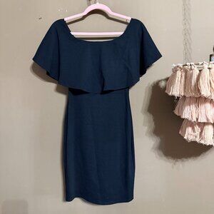 off the shoulder black midi sz small NWT Nordstrom